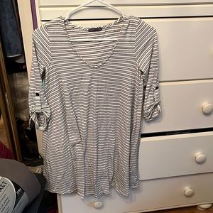 Small Soprano Quarter/Half Sleeve striped dress